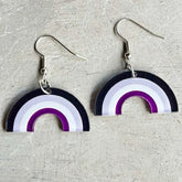 Asexual Rainbow Acrylic Dangle Earrings